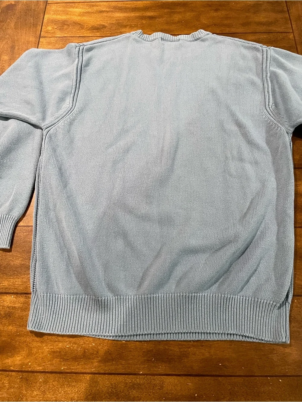 Nautica Men's Light Blue Crewneck Sweater with Sail Logo
